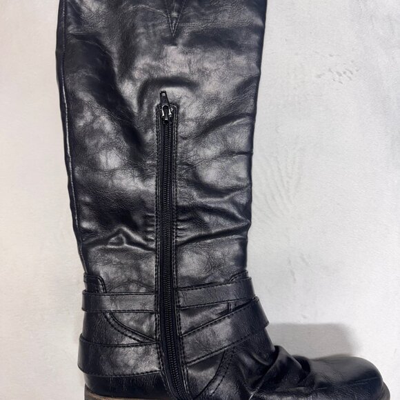 Carlos Santana Black Leather Motorcycle Boots – Size 6.5 - Picture 5 of 11